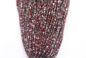 13/0 Hanks Charlotte Cut Beads Patina Transparent Ruby Silver 1/5/25/50/100 Hanks 1.6mm glass beads, jewelry supply, craft supply