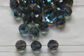8MM Swarovski Indian Sapphire AB 5000 Faceted Round Beads 2/6/12/36 Pieces jewelry making beads, VINTAGE FINDINGS