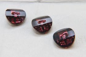 Swarovski 3016 Burgundy 12 mm Round Button. Potato chip / slightly twisted Cystal 2/6/12 pieces