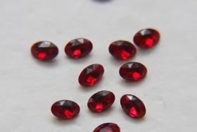 Vintage Swarovski 6X4 mm Oval Shape Crystal Rhinestones in Siam/Fuchsia 6/12/36/72/144 Pieces gemstones, jewlery making, color zirconium