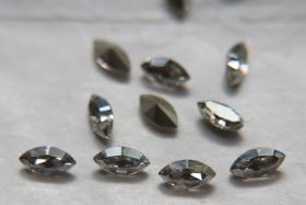 10X5 mm Vintage Swarovski fancy Navette in Crystal Silver Shade 36/72/144 Pieces Jewery making stones gemstones, fancy opal stones