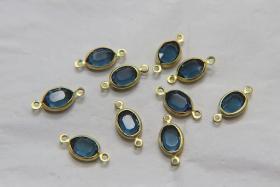 Vintage Swarovski Channel Rhinestone Connectors, Beautiful Swarovski Channel Charms, 8x6mm 2/6/12/24/36 Pieces jewelry supplies