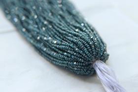 13/0 Hanks Charlotte Cut Beads Ionized Opaque Turquoise 1/5/25/50/100 Hanks 1.6mm glass beads, jewelry supply, craft supply