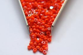 8/0 Charlotte Cut Beads Patina Opaque Orange Aurore Boreale 10/20/50/250/500 Grams PREMIUM SEED Beads jewelry supply vintage findings