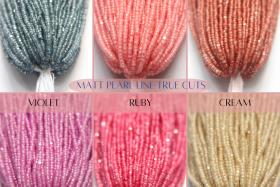 11/0 Hanks Charlotte Cut Beads in MATT Pearl Linings (13 Colors) 1/5/25/50/100 Hanks 2mm jewellery rare glass beads, native supply