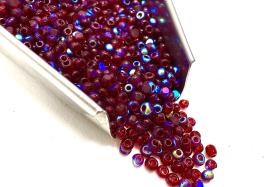 11/0 Charlotte Cut Beads Patina Siam Aurore Boreale 10/20/50/250/500 Grams PREMIUM MATERIALS