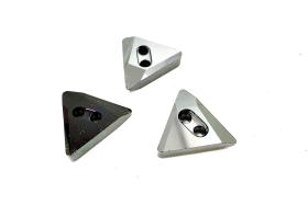 14mm Swarovski 3028 Triangle Jet Hematite Button vintage crystals Button vintage crystals