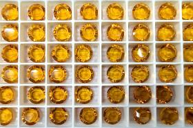 47ss SWAROVSKI #1128 Channel CRYSTAL Vintage Rhinestones in Topaz Unfoiled jewelry making supply vintage components cubic zirconium