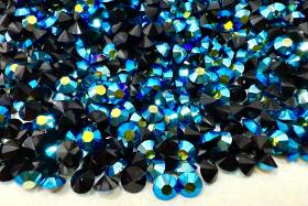 Swarovski Crystal 1028 (PP27) Jet Aurore Boreale Xilion Chatons Vintage Swarovski zirconium hobby craft clay