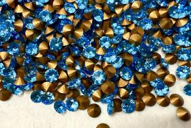 Swarovski 1357 17ss Brilliant Round Stone Aquamarine Vintage Swarovski rhinestones zirconium Crystal Clay Jewelry Repair