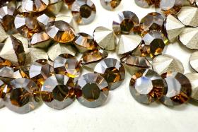 29ss Swarovski Crystal 1028 Chaton Topaz Satin Round Stone Pointed Back Crystal
