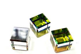 6mm Vintage Swarovski Crystal 4840 Cube (No Hole) VITRAIL MEDIUM fancy stones jewelry making craft supply