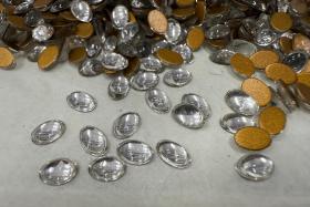 Swarovski 6X4 mm Vintage 2190 Flat Back Crystal foiled Oval Cabochon Cabs