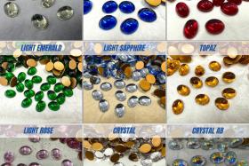 Swarovski 8 X6 mm Vintage 2190 Flat Back Oval Cabochon Cabs Jewelry making components