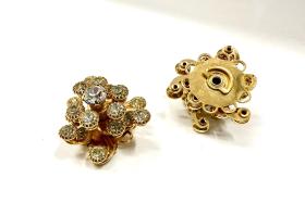 20 mm Vintage gold plated Swarovski Embellishment DIY Hair Bow Supplies wedding decorations
