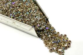 11/0 Charlotte true Cut Beads Patina White Opal Dark Antique Gold Lined Aurore Boreale loose beads embroidery making jewelry native supply