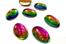 Swarovski Crystal Cabochons, Vintage Oval Flat Backs (16x11 mm) - 2/6 Pieces