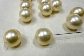 Swarovski Vintage Crystal Cream Pearls, 12mm Half Drilled Beads