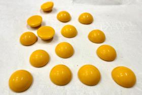 10 mm Swarovski Round Cabochon Cabs Article #2090/4 Vintage in opaque Yellow unfoiled