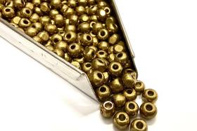 6/0 Metallic Dorado Charlotte Cut Glass Beads (Approx 4MM)