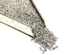 15/0 Charlotte Cut Beads, Metallic Aluminum Silver, Jewelry Making, Embroidery