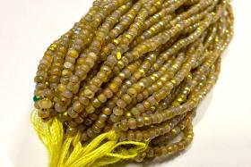 11/0 Hanks Charlotte Cut Beads Patina Opal Neon Dark Yellow Aurore Boreale PREMIUM SEED BEADS Native Supplies truecuts beads