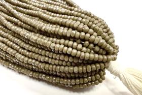 Charlotte Cut Seed Beads, Ionized Grey Opaque 11/0