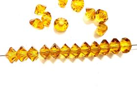 Topaz Preciosa Bicone SPACER Beads 4x6mm