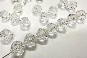 8mm Vintage Swarovski Crystal Beads, Cosmojet Black Faceted, Article 5309