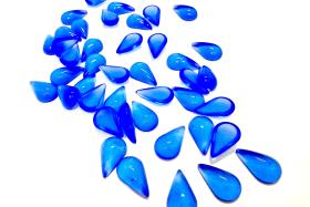 13X8 mm Vintage Sapphire Cabochon flat back Tear drops Swarovski glass cabs, cabochons