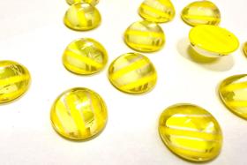 Vintage Swarovski Yellow Cabochons, 13mm Crystal Foiled Flatbacks