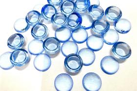 8 mm Swarovski Round Cabochon Cabs Light Sapphire unfoiled Article # 2090/4 Vintage Flat Back