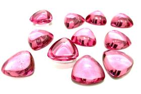 Vintage Swarovski Rose Crystal Triangle Cabochons, unfoiled Flat Back