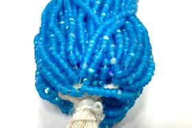 11/0 Charlotte Cut Seed Beads, Patina Matt Dark Aqua Aurore Boreale