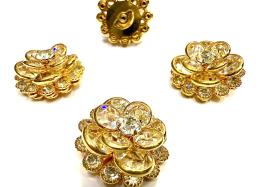 22 mm gold plated Vintage crystal Swarovski Embellishment DIY Supplies wedding decorations