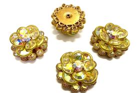 22 mm in brass channel beads in unfoiled crystal AB Embellishment DIY Supplies wedding decorations